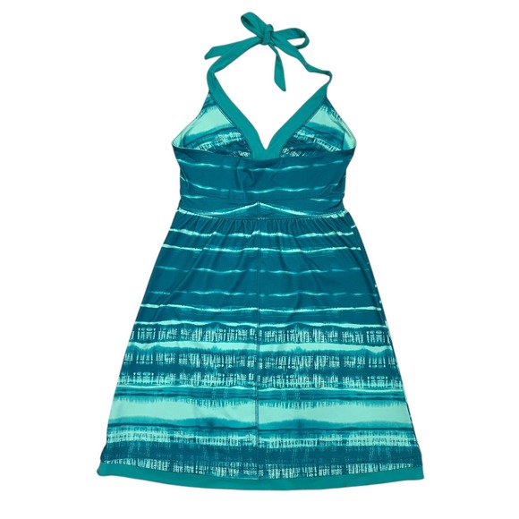 The North Face Echo Lake Halter Dress Turquoise Tie Dye Small Summer Travel - Picture 4 of 13